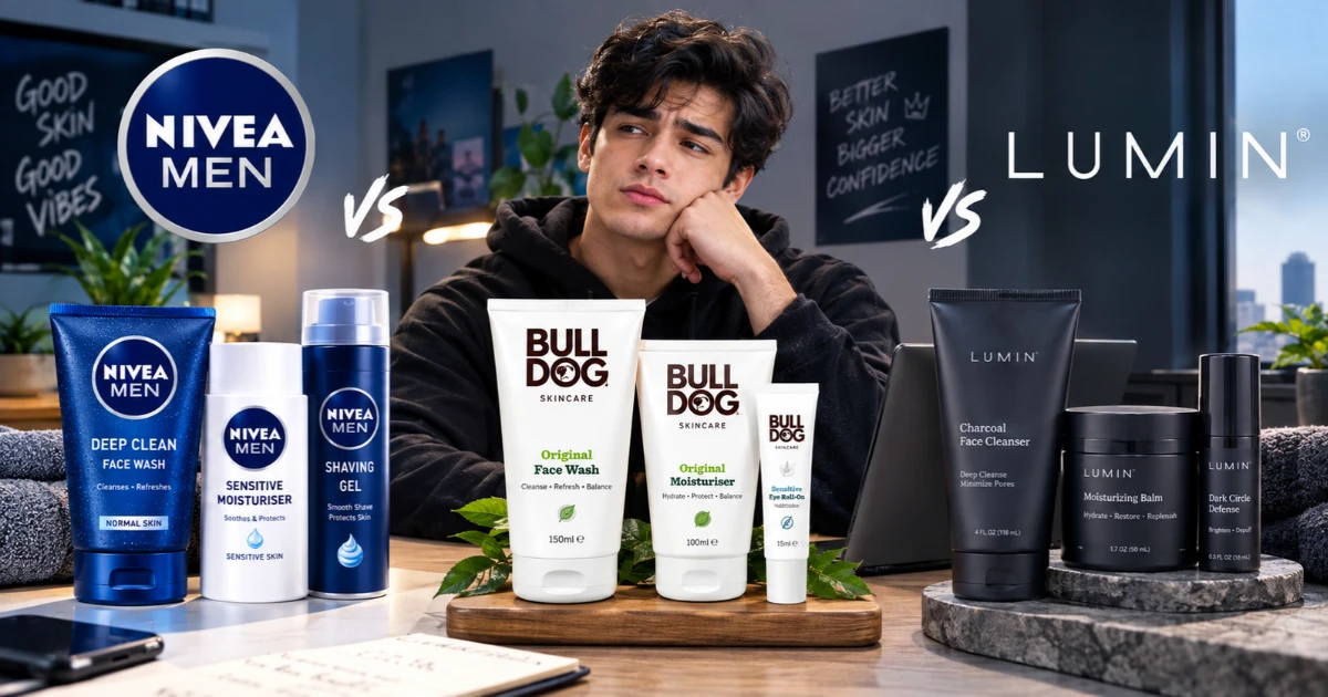 i am a genz man how does the nivea men line stack up against bulldog or lumin